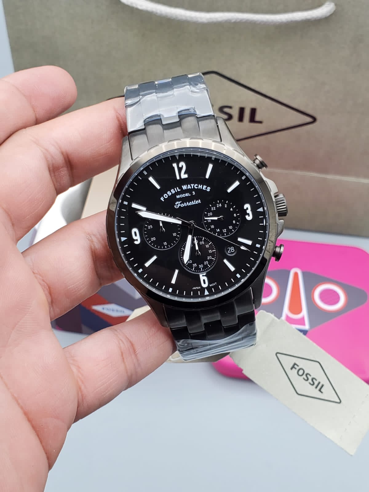 FOSSIL Chronograph Quartz Black Dial Men's Watch FS5606 - Image 3