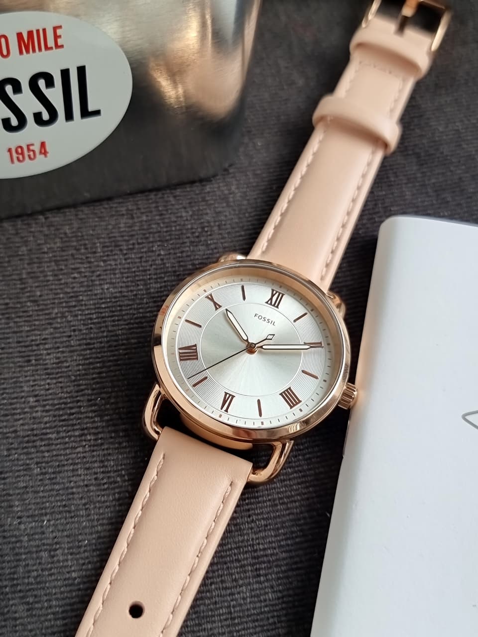 Fossil Copeland ES4823 Women's Watch – 34mm Rose Gold, Stainless Steel Case, Leather Strap, Quartz - Image 2