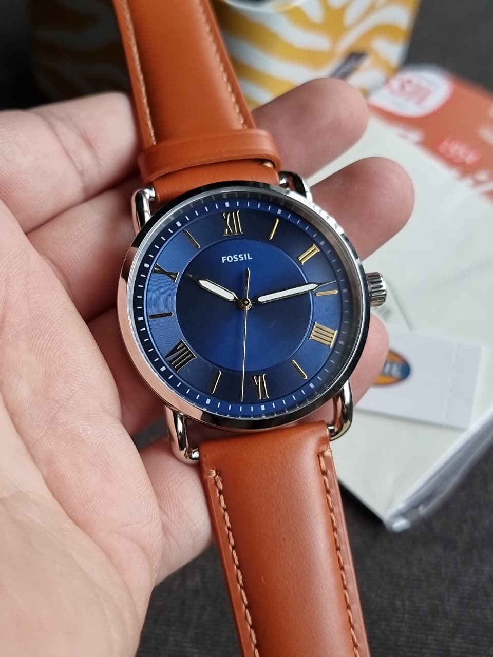 FOSSIL Copeland Quartz Blue Dial Men's Watch Item No. FS5661 - Image 3