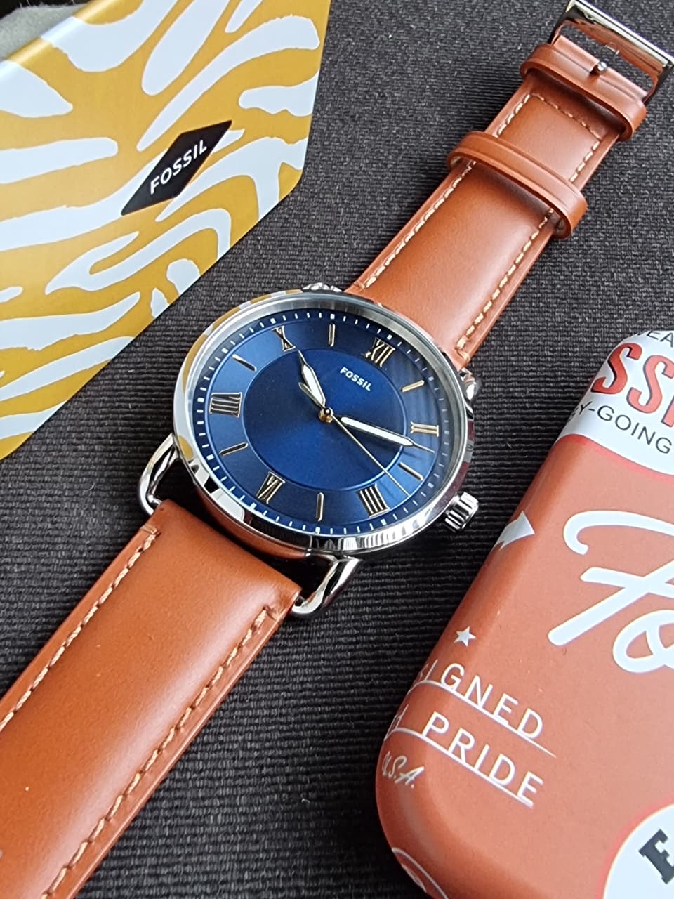 FOSSIL Copeland Quartz Blue Dial Men's Watch Item No. FS5661 - Image 5