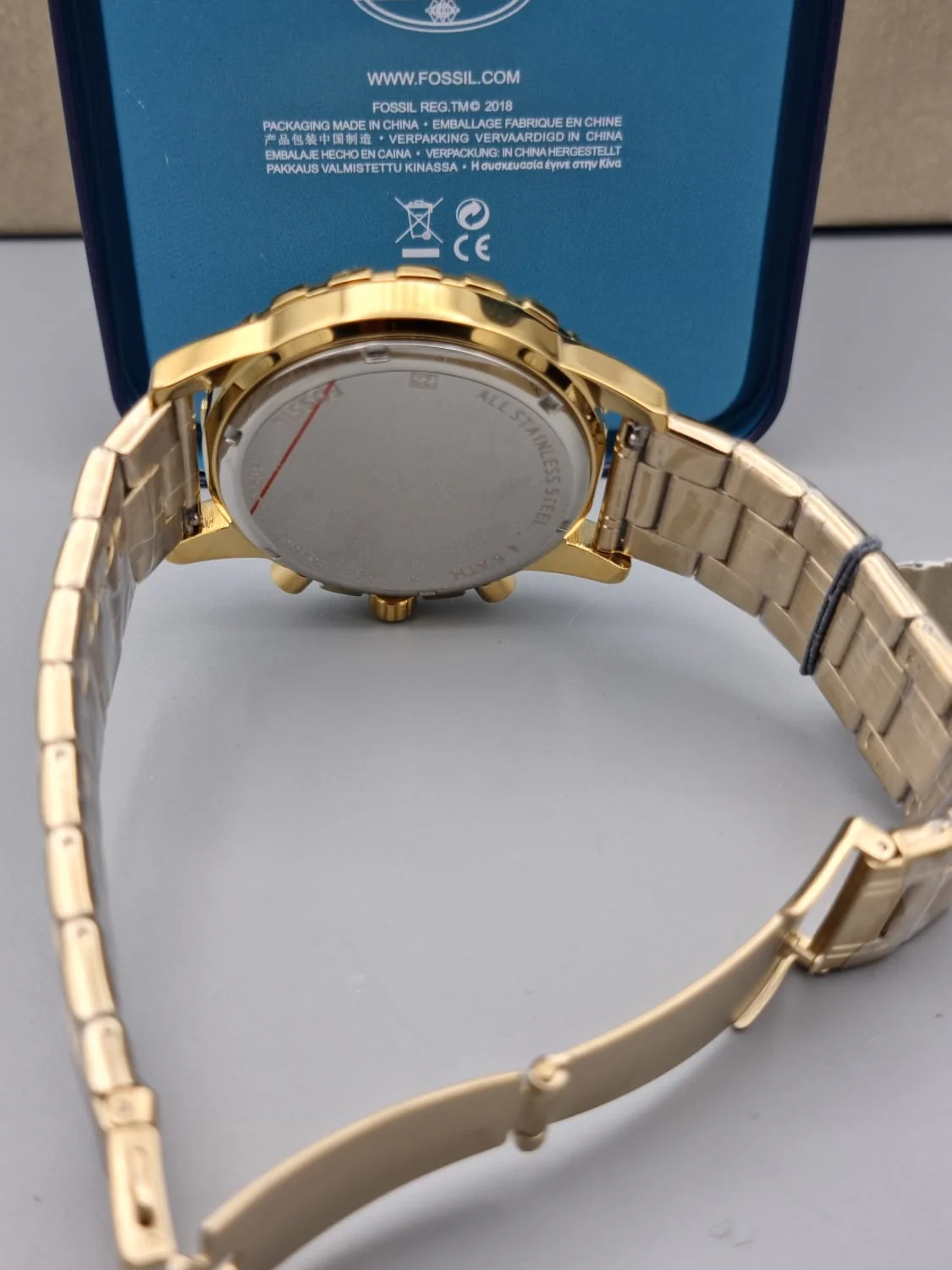 FOSSIL Dean Chronograph Champagne Dial Gold-tone Men's Watch FS4867 - Image 2