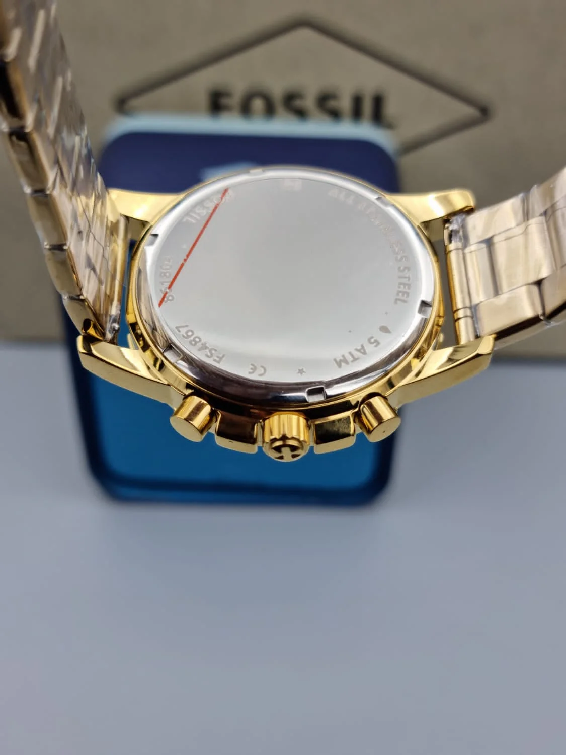 FOSSIL Dean Chronograph Champagne Dial Gold-tone Men's Watch FS4867 - Image 3