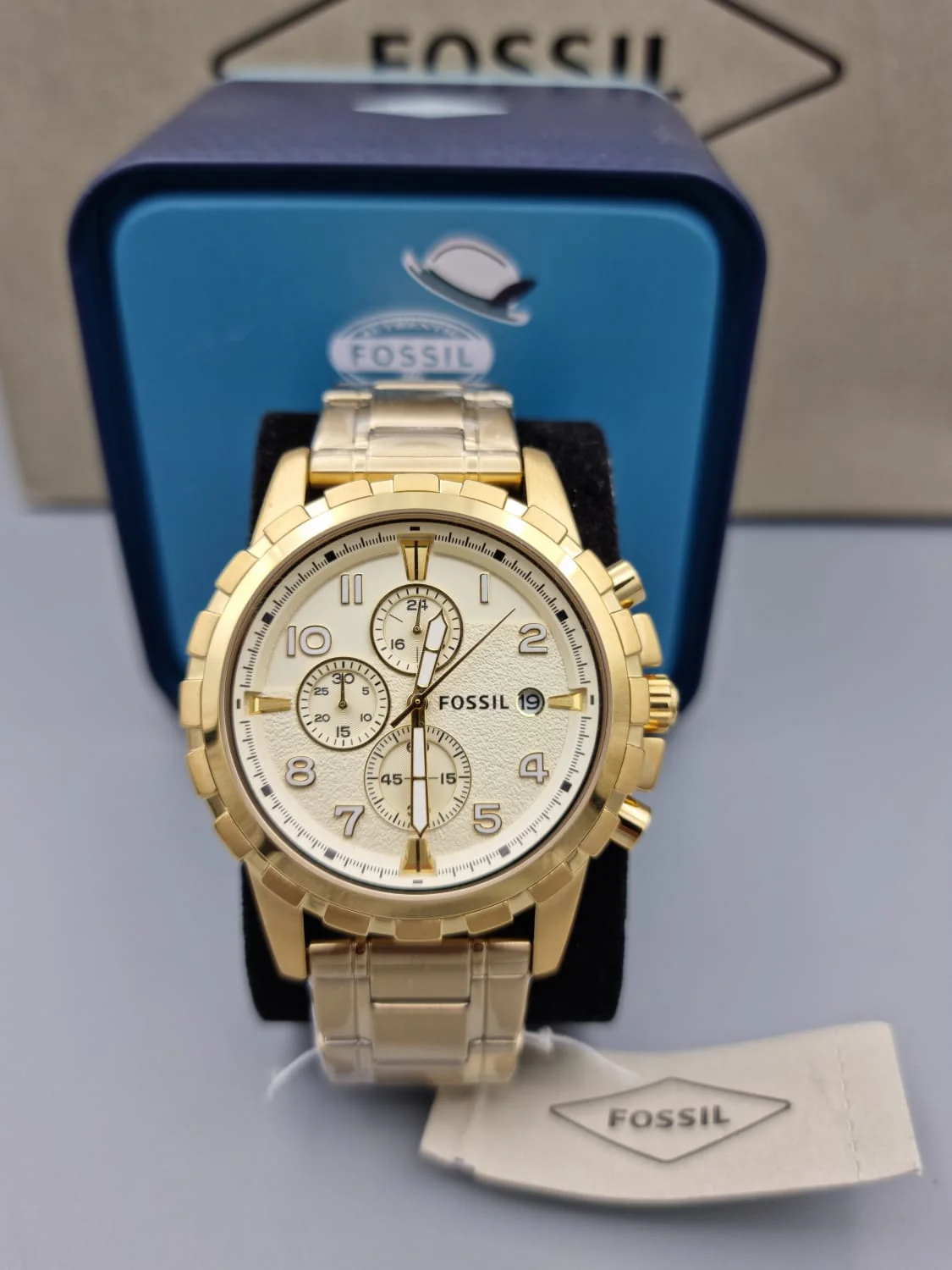 FOSSIL Dean Chronograph Champagne Dial Gold-tone Men's Watch FS4867 - Image 7