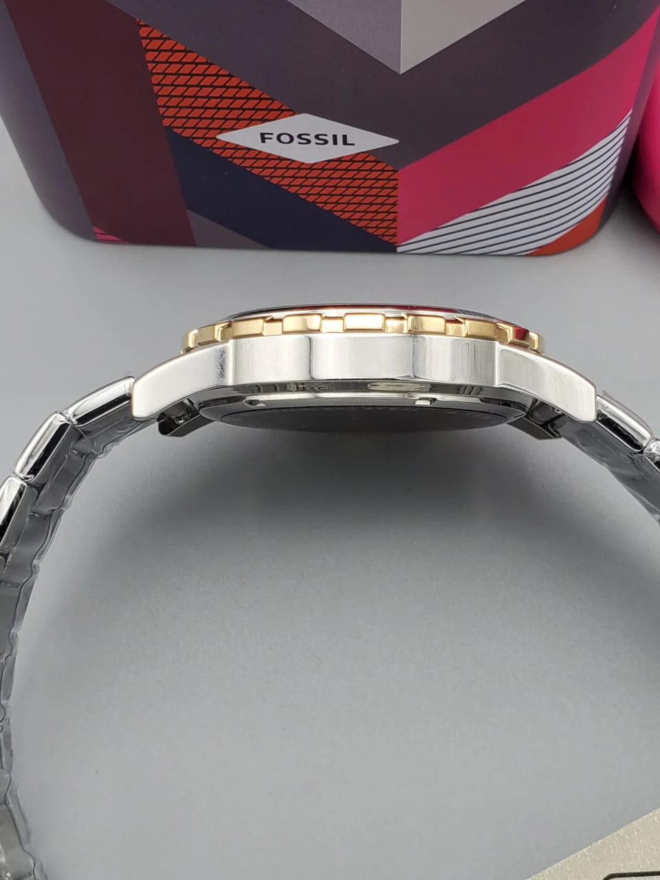 FOSSIL Dean Chronograph Silver Dial Two-tone Men's Watch FS4795 - Image 6