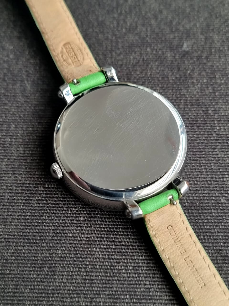 Fossil es3303 Ladies Watch Green Leather Strap Quartz Watch (BACK PLAIN ) Without BOX - Image 6