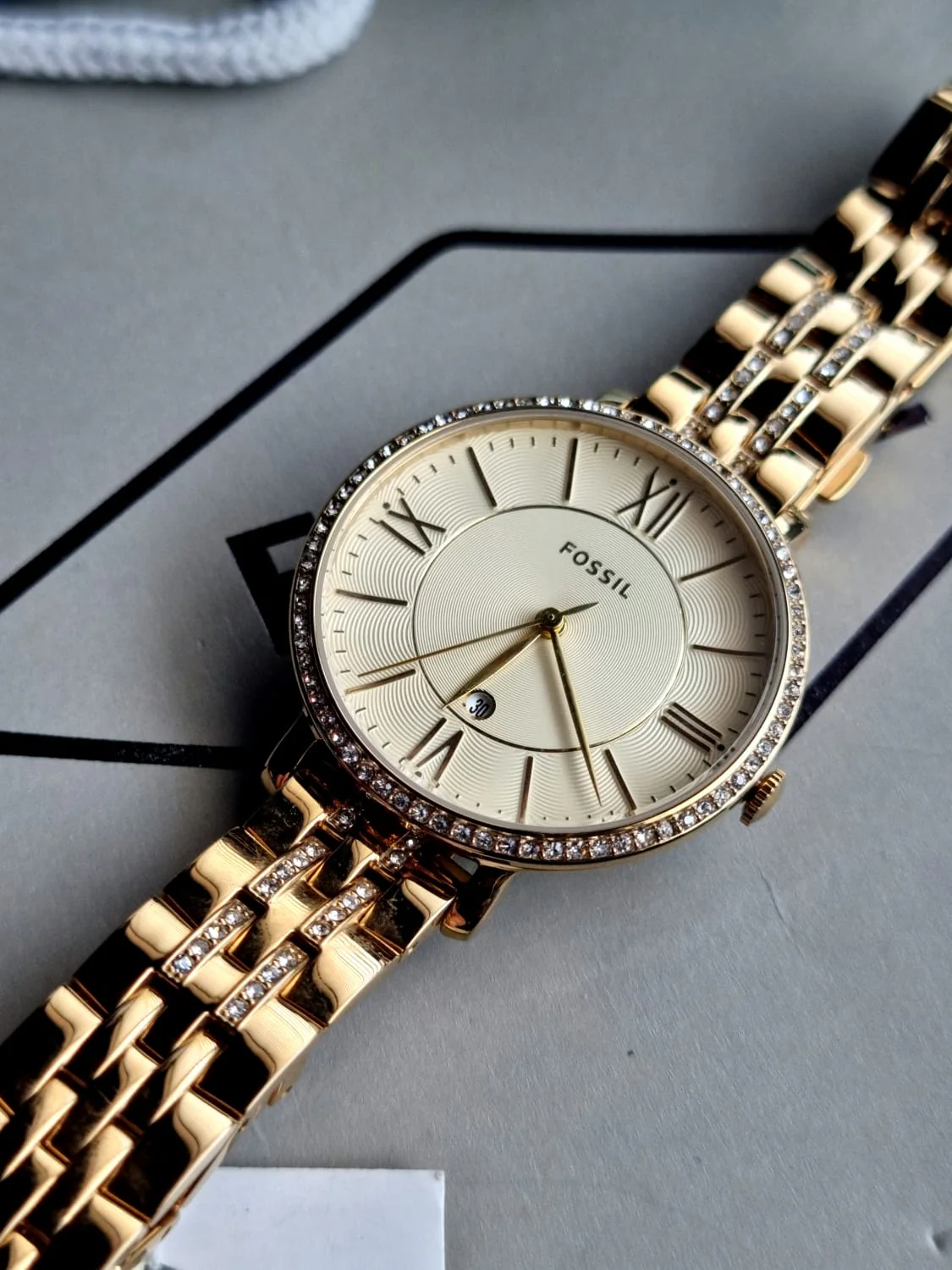 Fossil Women’s Quartz Stainless Steel Gold Dial 36mm Watch ES3547 - Image 5