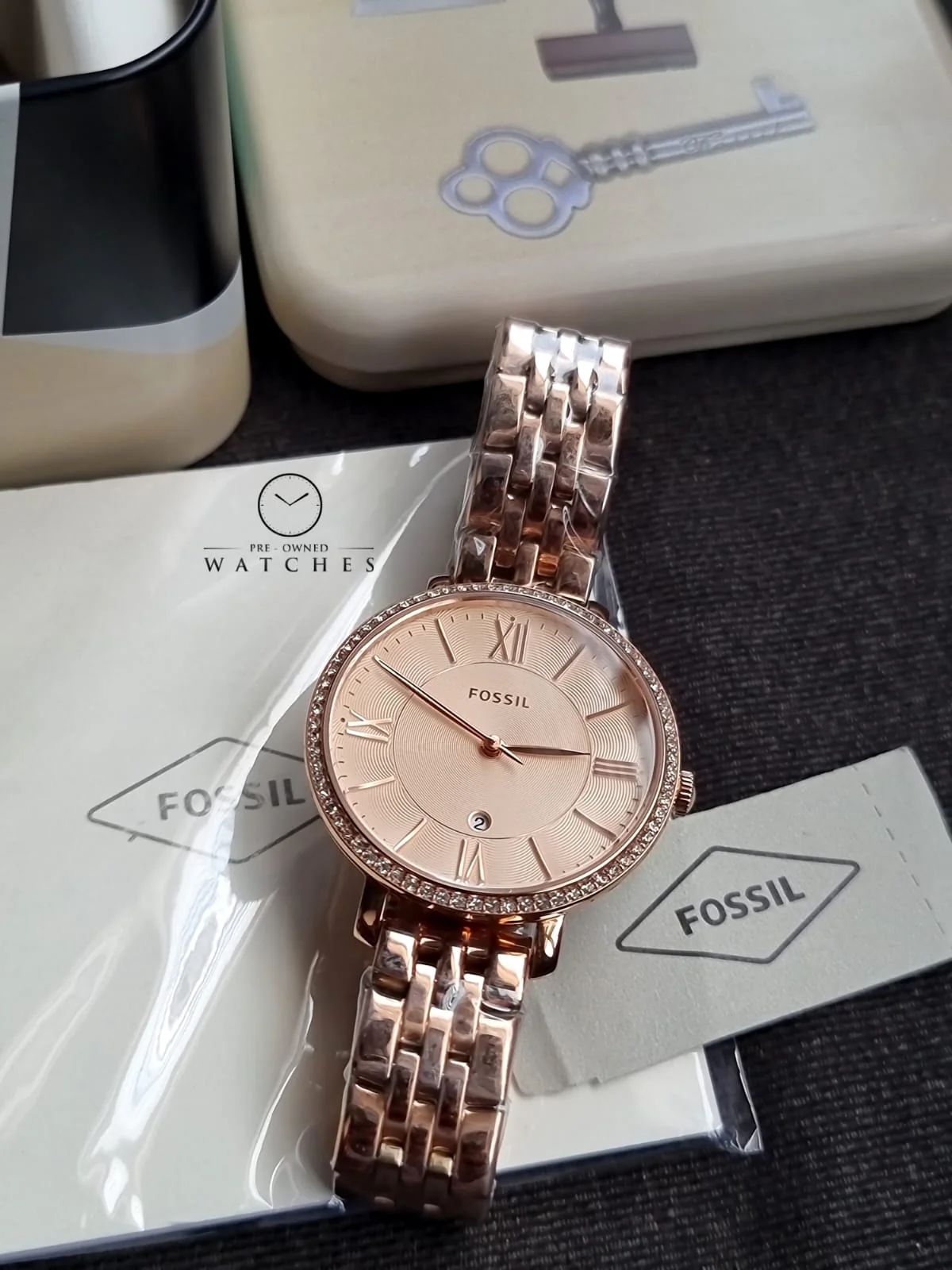 FOSSIL ES3632 Jacqueline Quartz Analog Rose Gold Stainless Steel Women's Watch