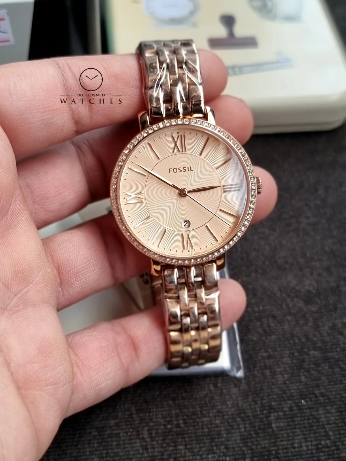 FOSSIL ES3632 Jacqueline Quartz Analog Rose Gold Stainless Steel Women's Watch - Image 2