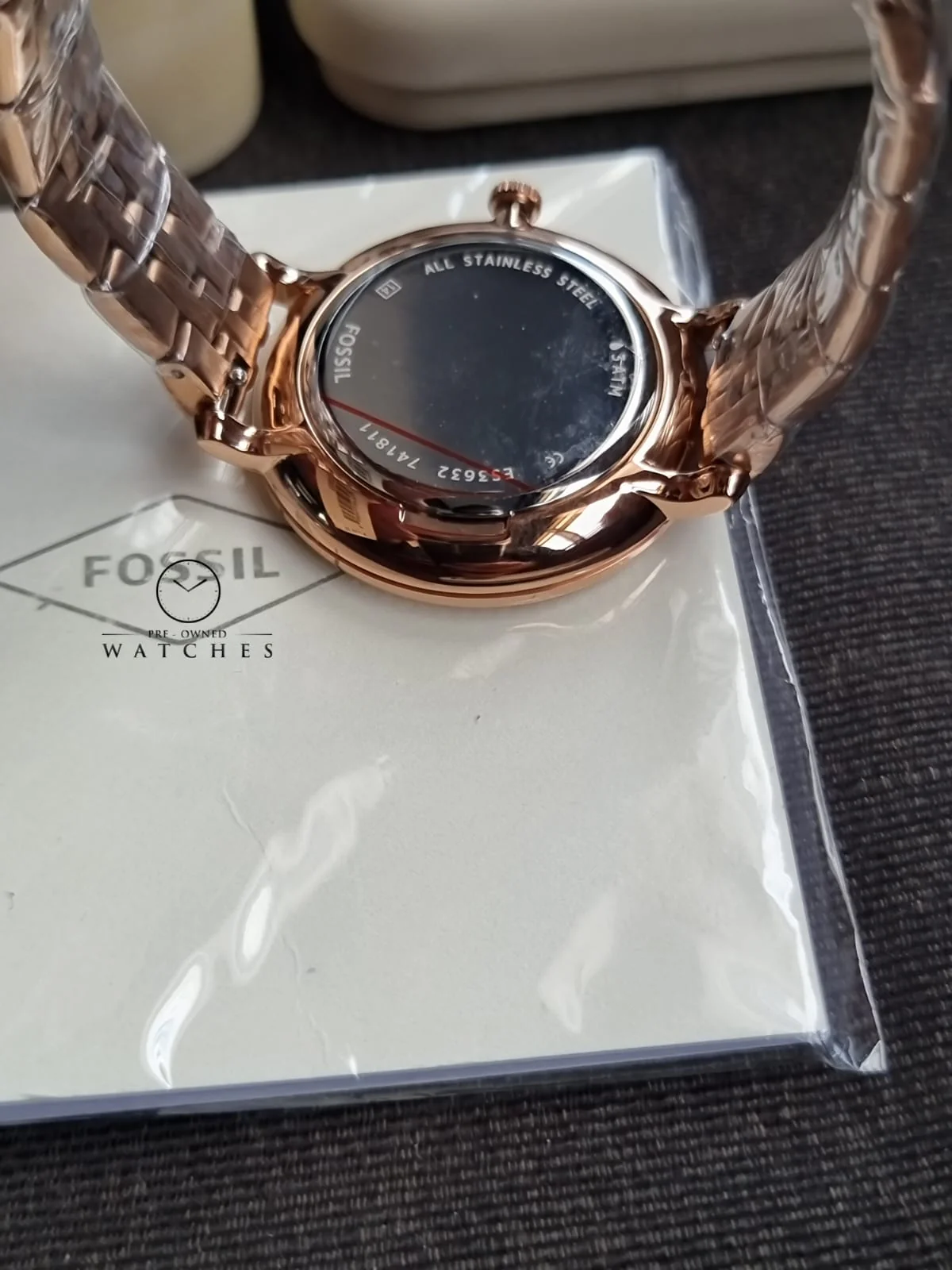 FOSSIL ES3632 Jacqueline Quartz Analog Rose Gold Stainless Steel Women's Watch - Image 5