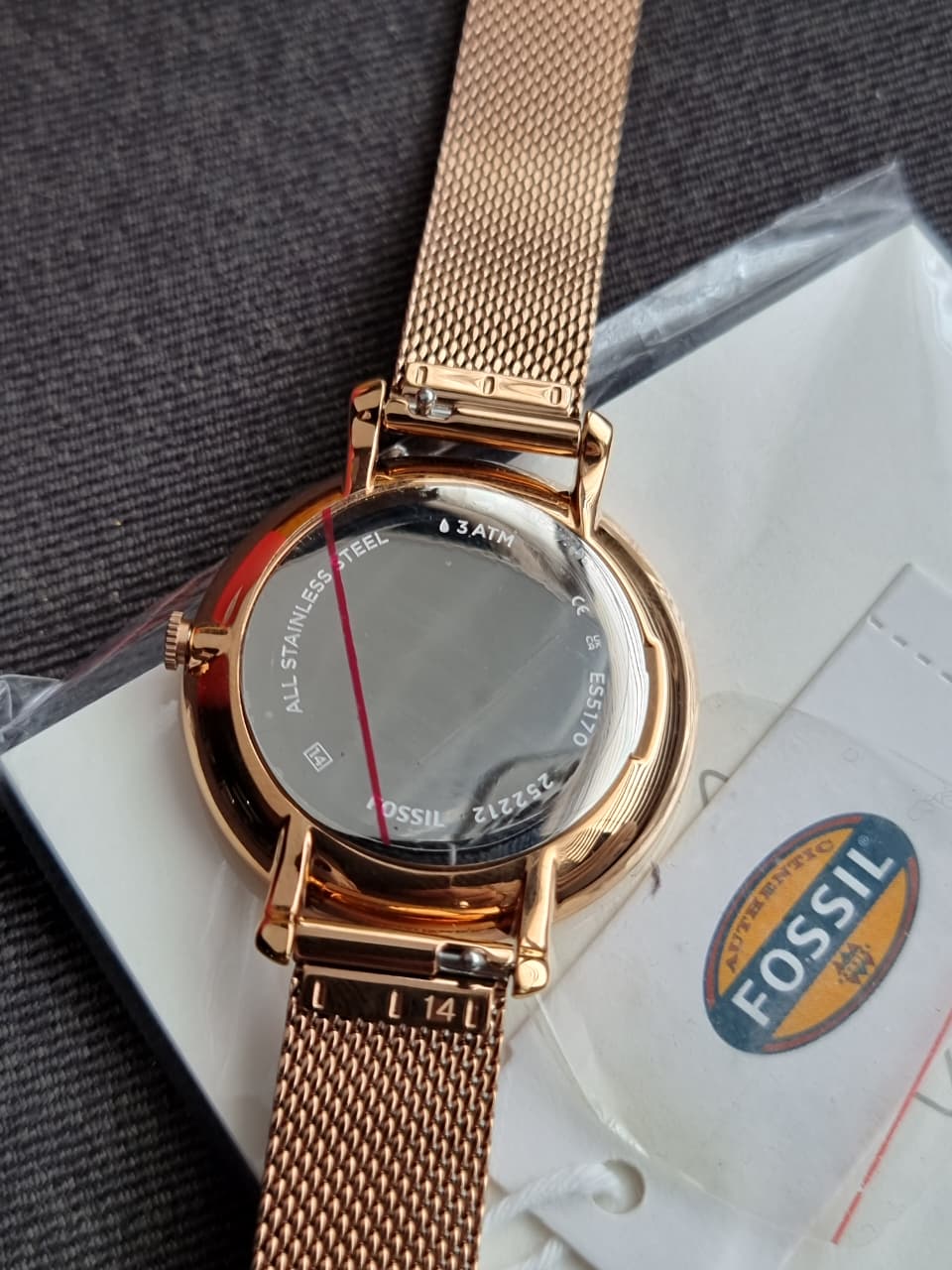 Fossil ES5170 Jacqueline Women's Rose Gold Mesh Watch - Image 4