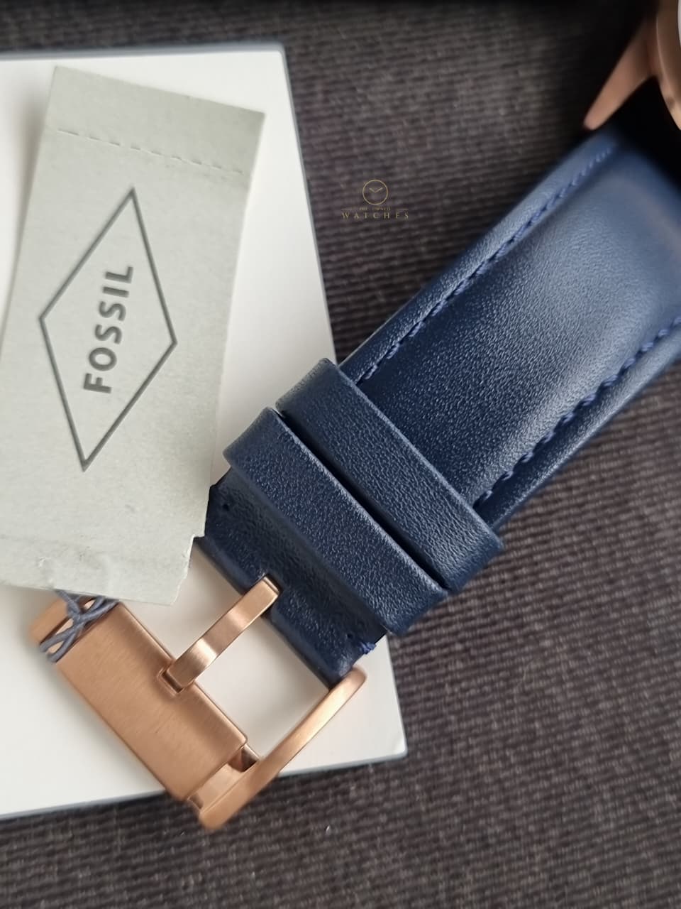 Fossil Flynn Mechanical Navy Leather Men's Watch BQ2219 - Image 2