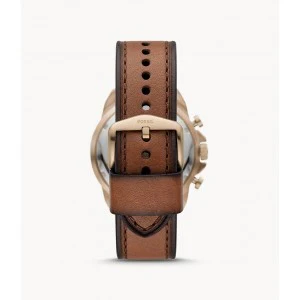 FOSSIL FS5857 MEN'S BRONSON CHRONOGRAPH MEDIUM BROWN ECO LEATHER WATCH - Image 2