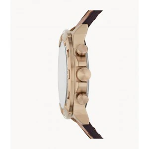 FOSSIL FS5857 MEN'S BRONSON CHRONOGRAPH MEDIUM BROWN ECO LEATHER WATCH - Image 3