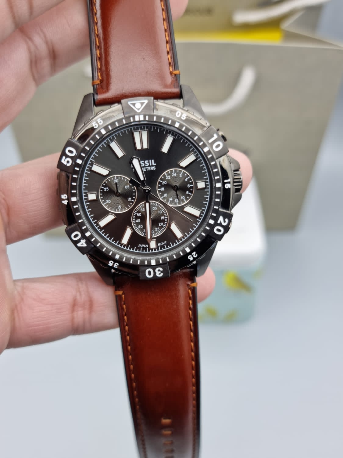 Fossil Garrett Analog Grey Dial Men's Watch-FS5770 - Image 4