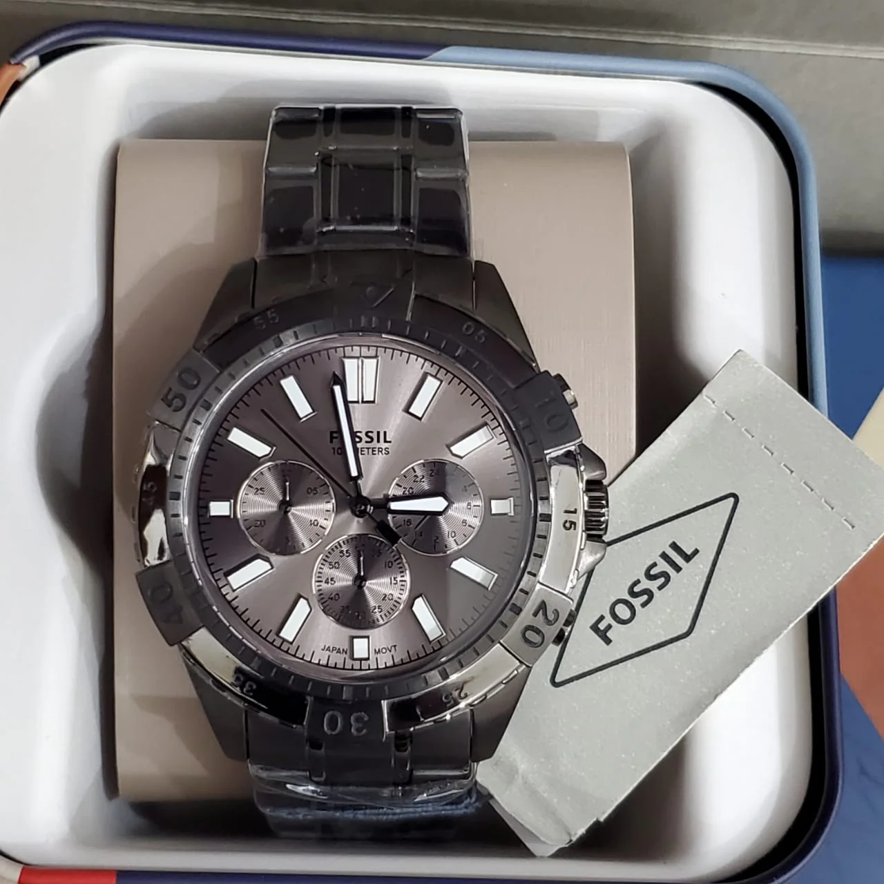 Fossil Garrett Chronograph Smoke Stainless Steel Men's Watch Fs5621 - Image 5