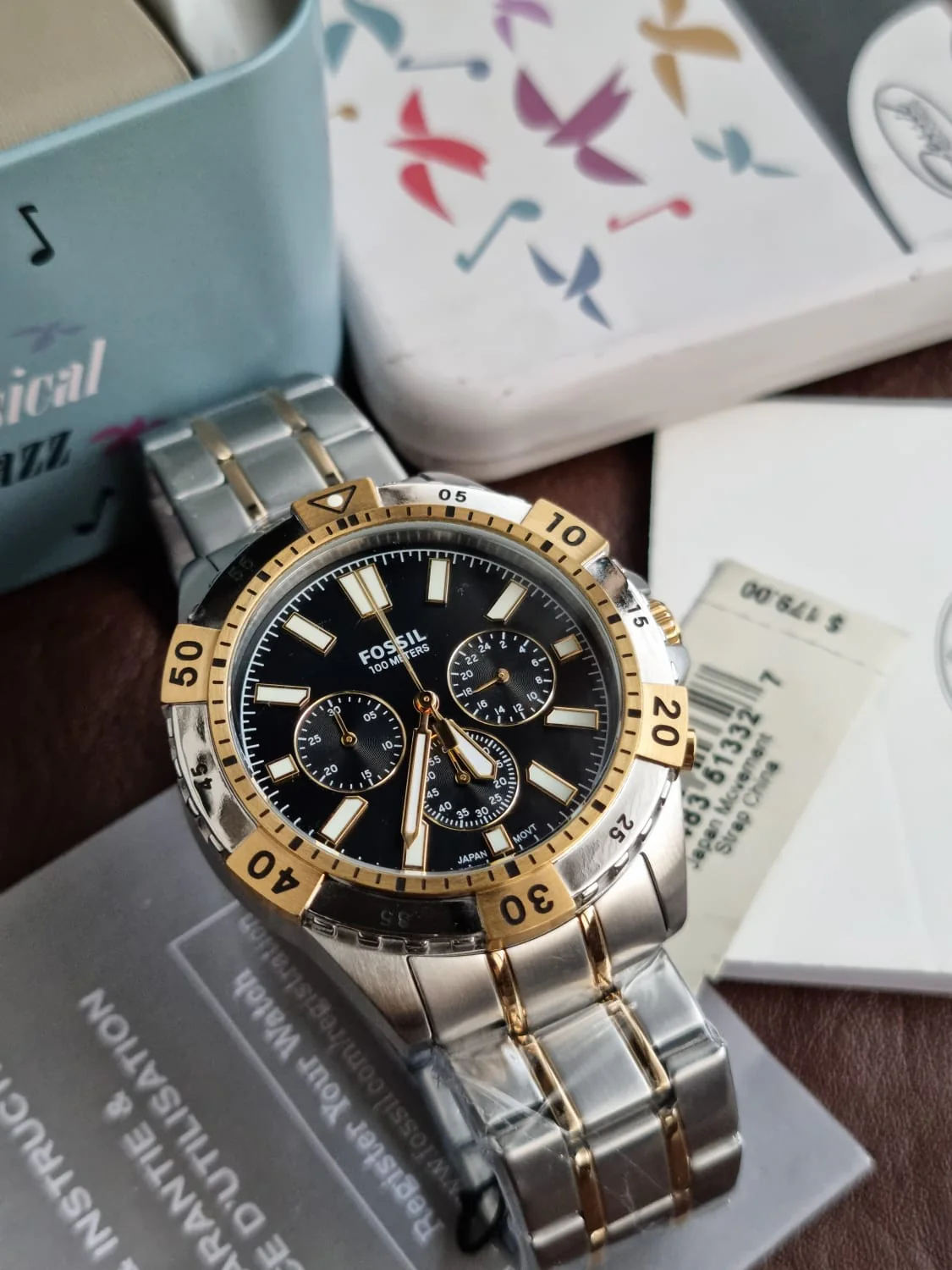 Fossil Garrett Chronograph Stainless Steel Watch FS5771, SILVER - Image 5