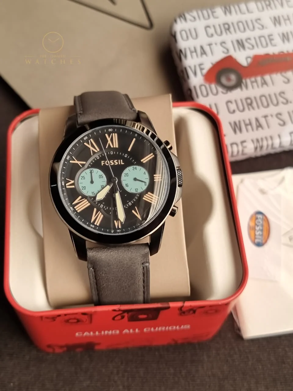FOSSIL Grant Gunmetal Dial Men's Chronograph Watch FS5183 - Image 7