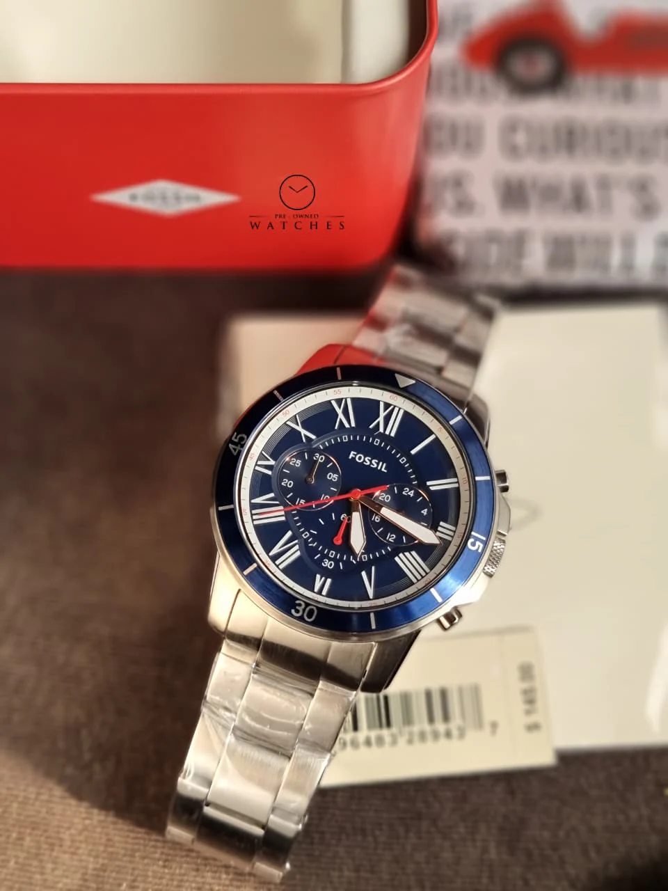 FOSSIL Grant Sport Chronograph Blue Dial Men's Watch FS5238 - Image 3
