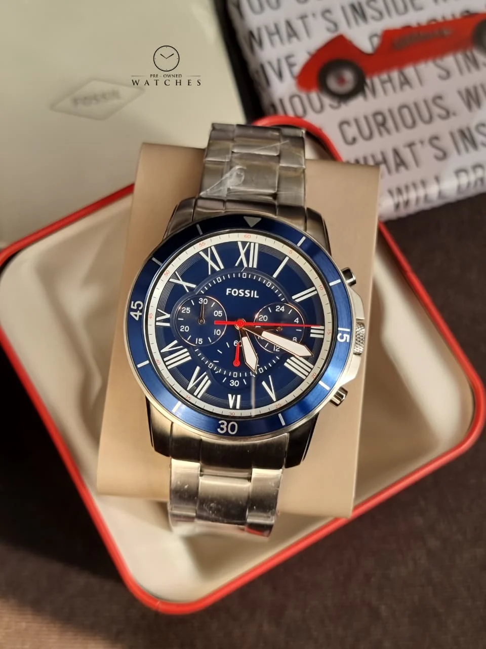 FOSSIL Grant Sport Chronograph Blue Dial Men's Watch FS5238 - Image 6