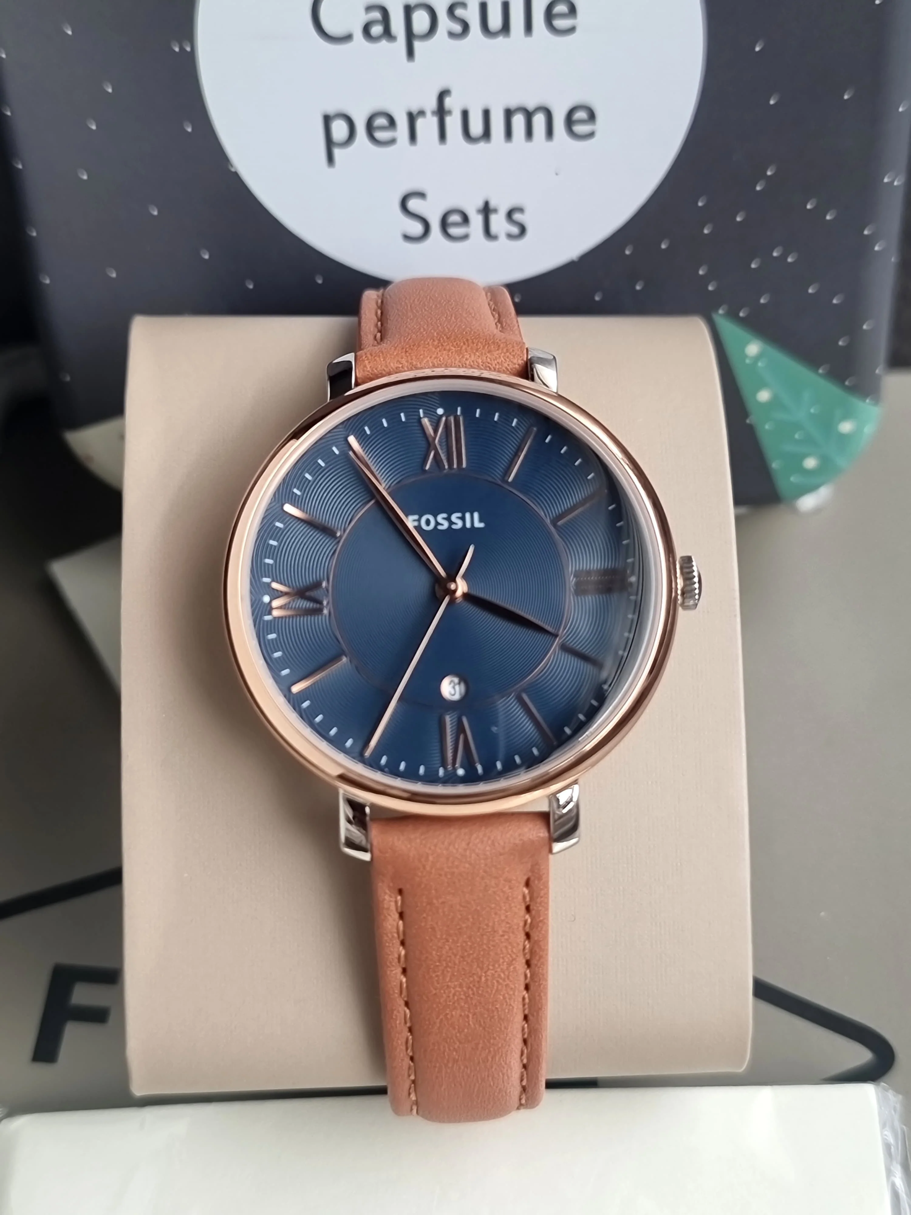 FOSSIL Jacqueline Blue Dial Ladies Leather Watch ES4274 - Image 7
