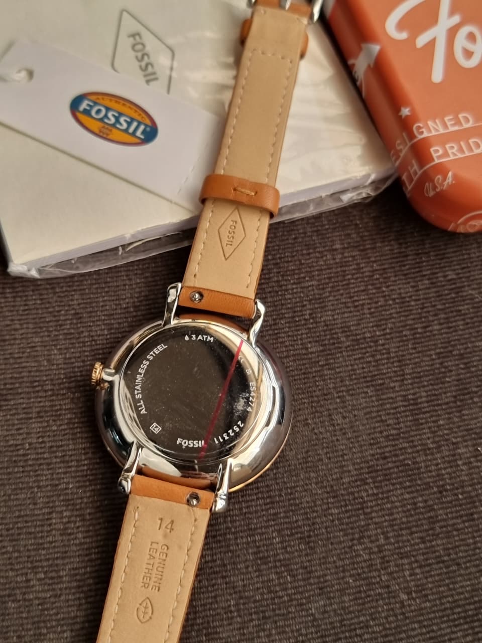 FOSSIL Jacqueline Blue Dial Ladies Leather Watch ES4274 (WITHOUT TAG ) - Image 4