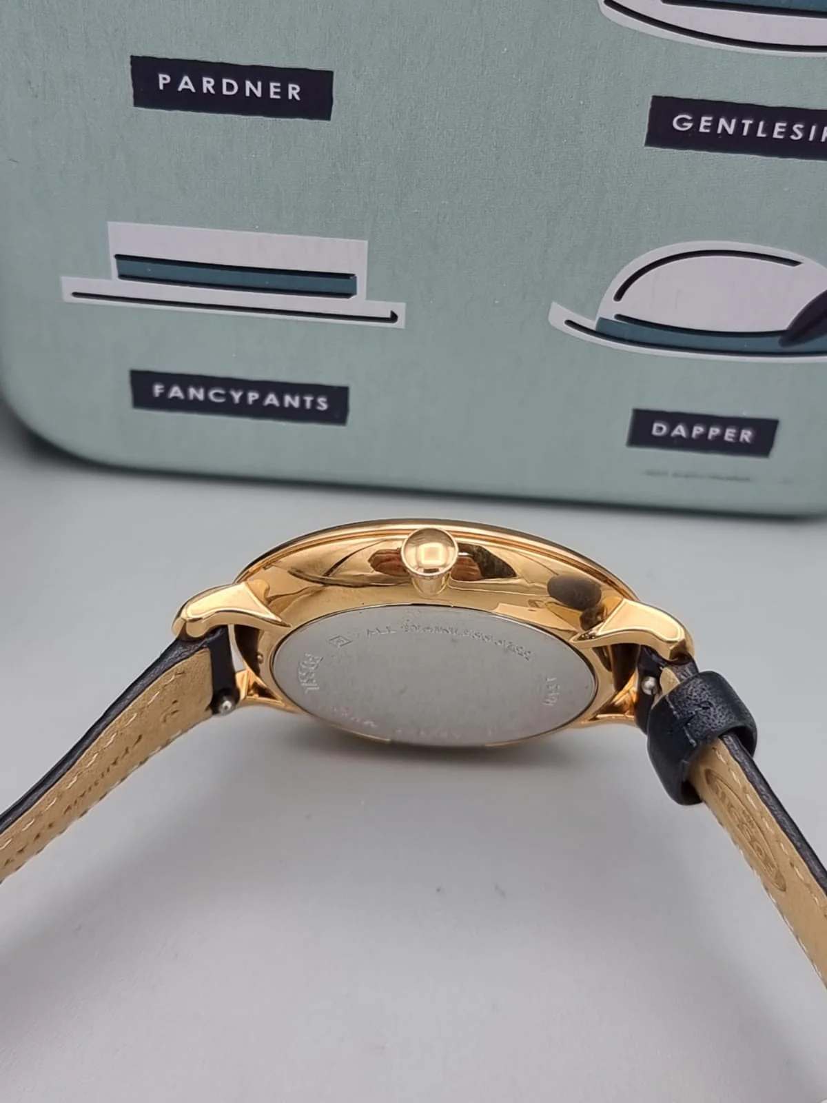 FOSSIL Jacqueline Silver Dial Navy Leather Quartz Ladies Watch ES3843 - Image 6