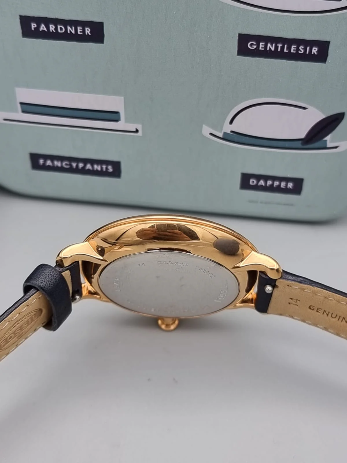 FOSSIL Jacqueline Silver Dial Navy Leather Quartz Ladies Watch ES3843 - Image 7