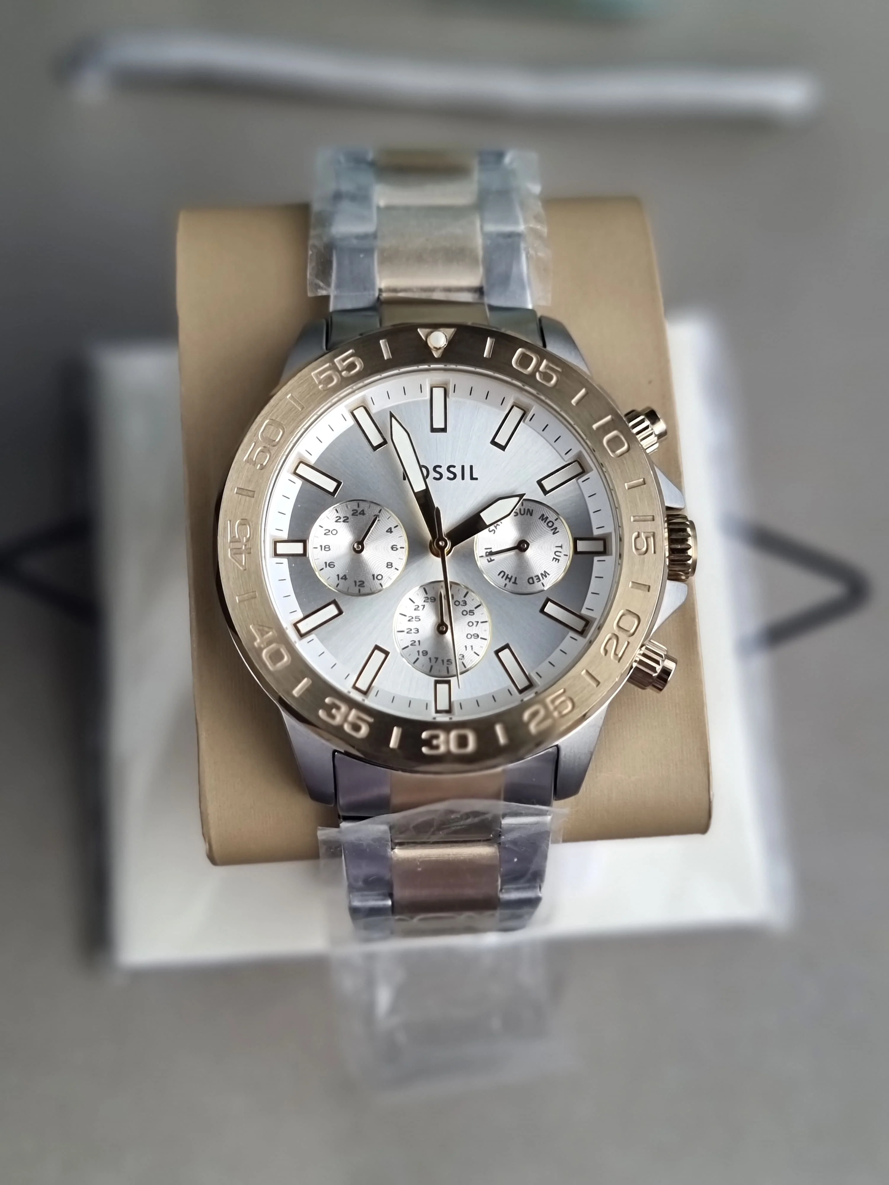FOSSIL Men Bannon Multifunction Quartz Two-Tone Stainless Steel Watch BQ2707 - Image 2