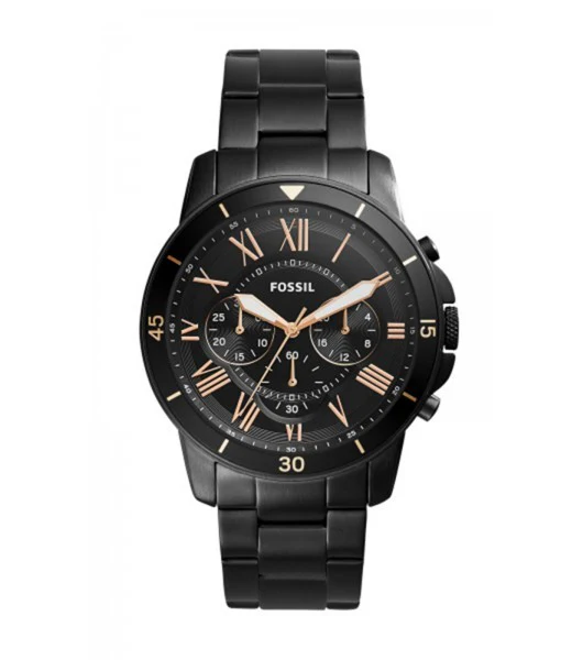 Fossil Men’s Chronograph Quartz Stainless Steel Black Dial 44mm Watch FS5374 - Image 3