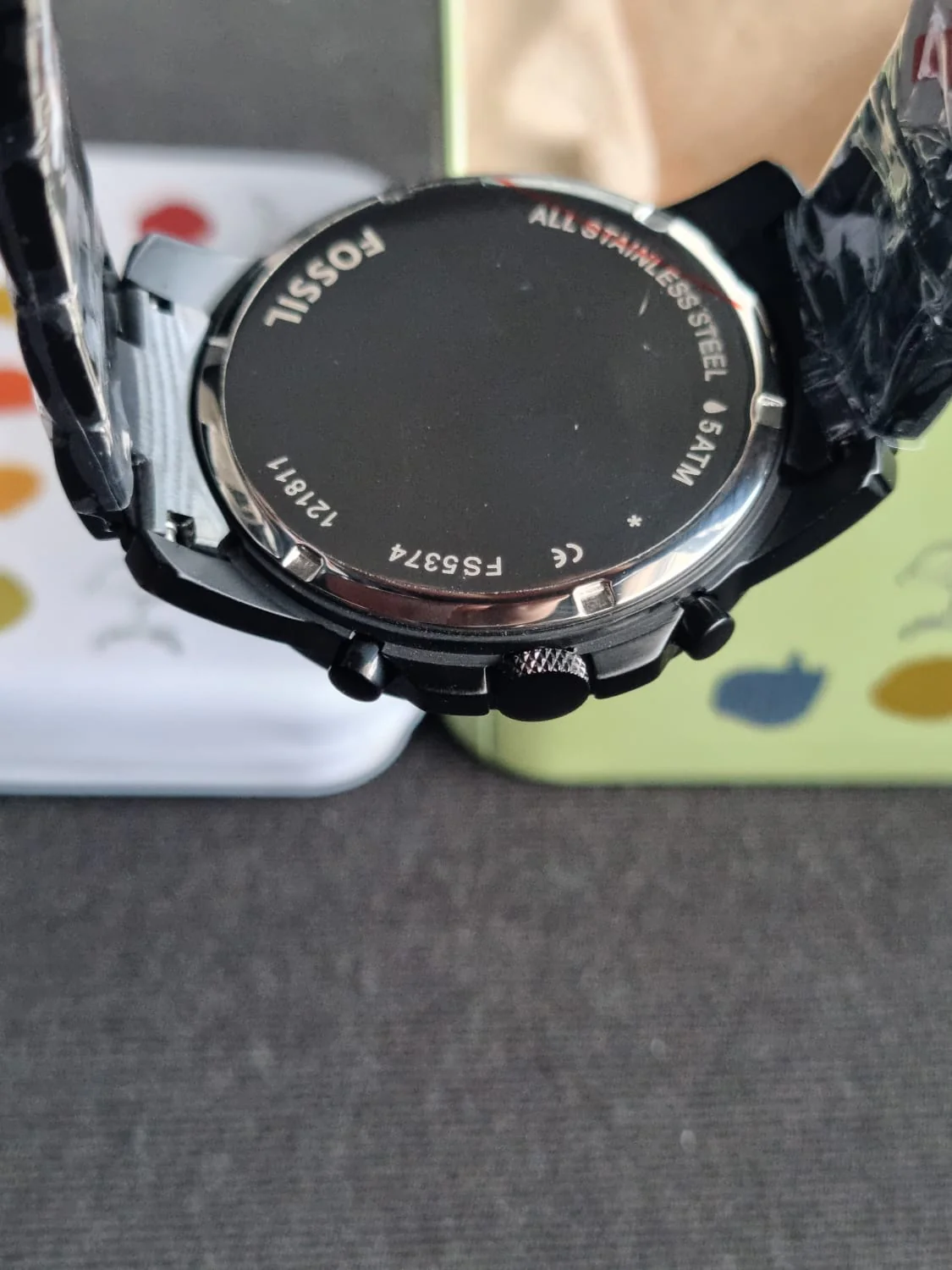 Fossil Men’s Chronograph Quartz Stainless Steel Black Dial 44mm Watch FS5374 - Image 7