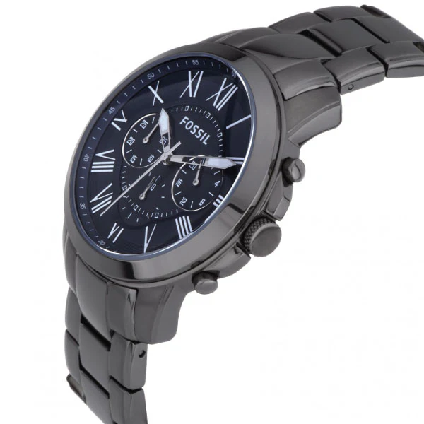 Fossil Men’s Chronograph Stainless Steel Blue Dial 44mm Watch FS4831 - Image 4