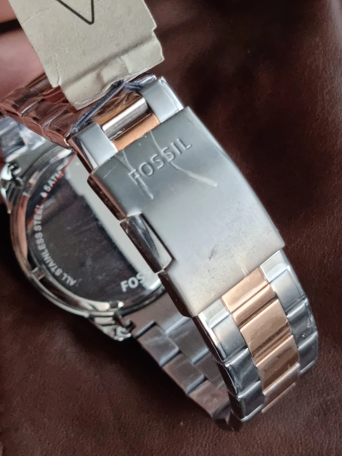 Fossil Men’s FS5024 Grant Chronograph Two-Tone Rose and Silver Stainless Steel Watch - Image 7