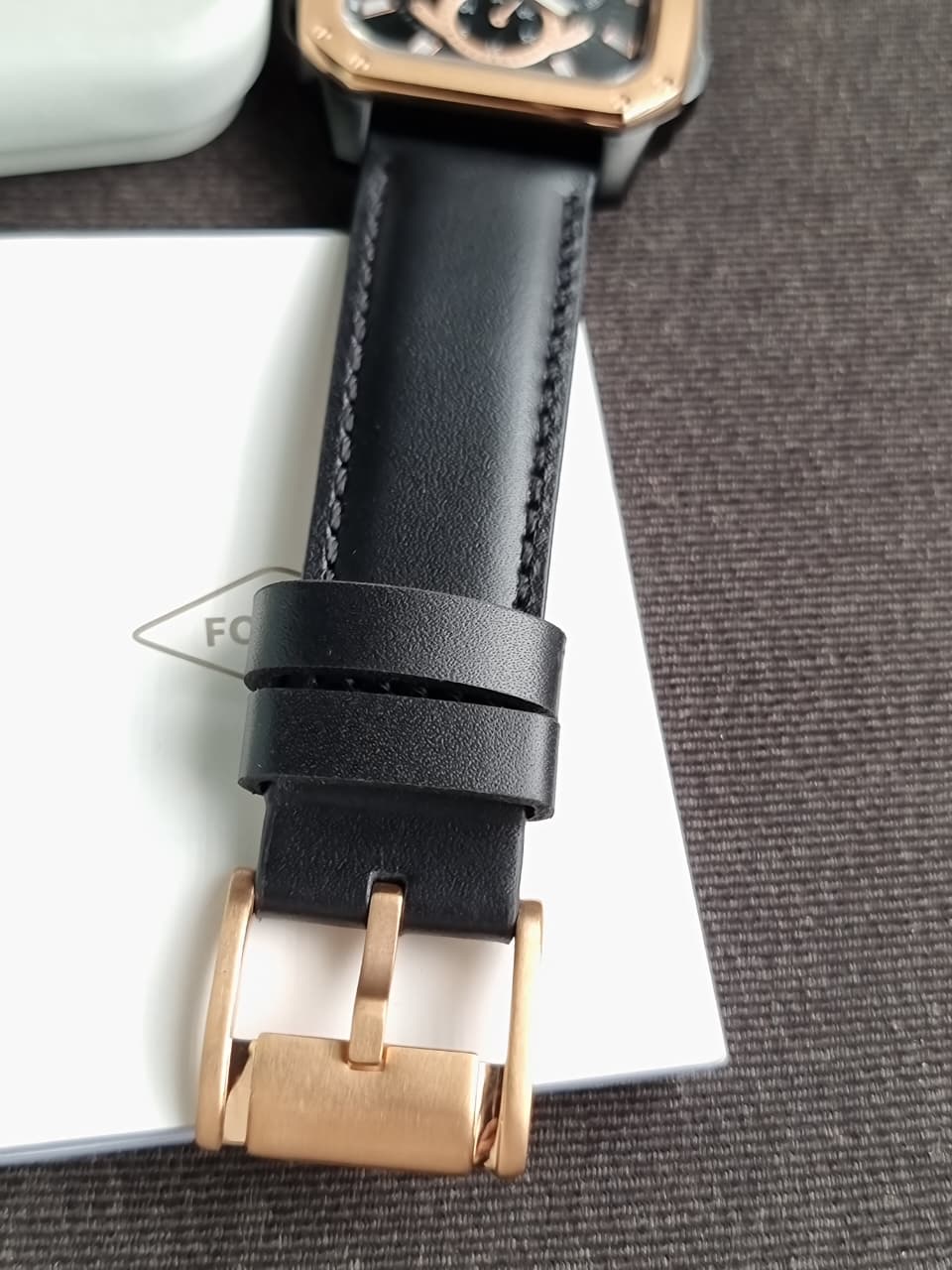 Fossil Men’s Quartz Black Leather Strap Black Dial 42mm Watch BQ2654 - Image 6