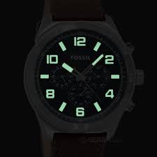 Fossil Men’s Quartz Brown Leather Strap Green Dial 50mm Watch BQ2801 - Image 3
