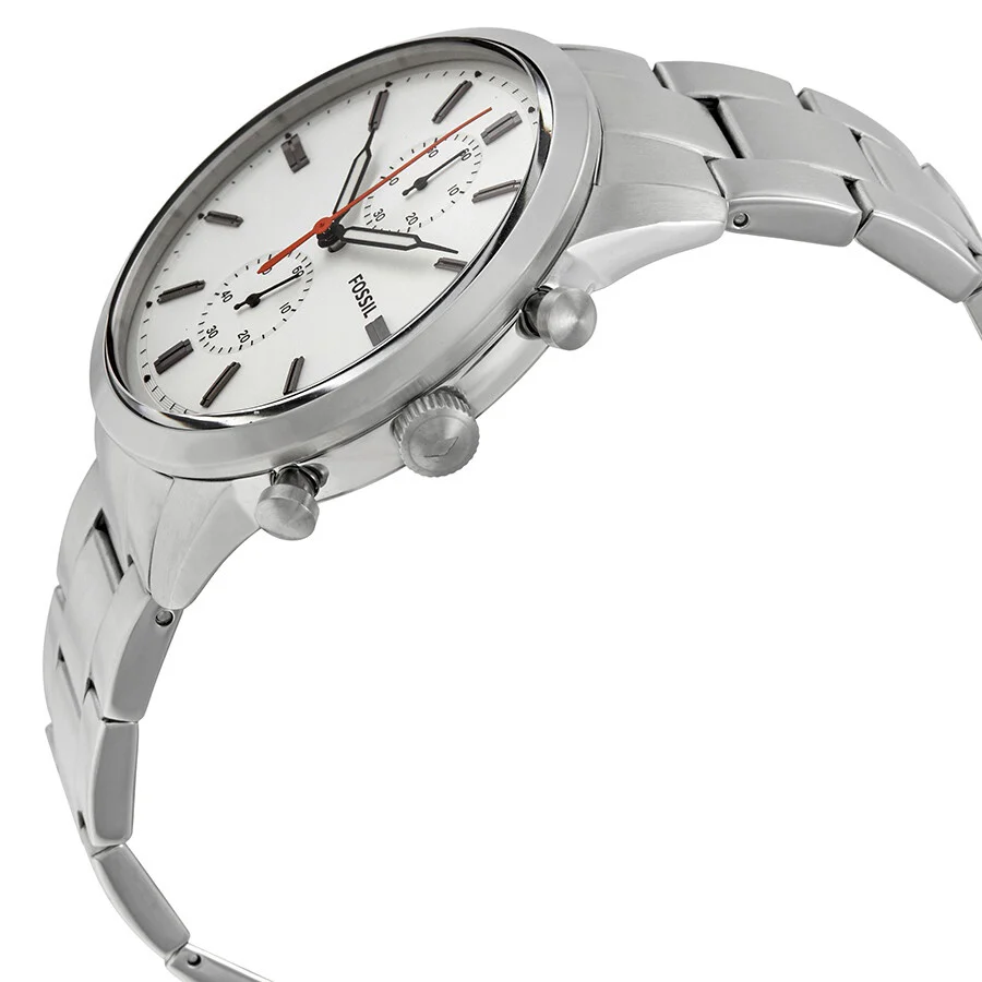 Fossil Men’s Quartz Stainless Steel White Dial 44mm Watch FS5346 - Image 2