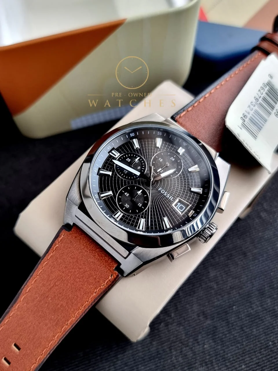 Fossil Men's Everett Stainless Steel Dress Quartz Chronograph Watch FS5799 - Image 5