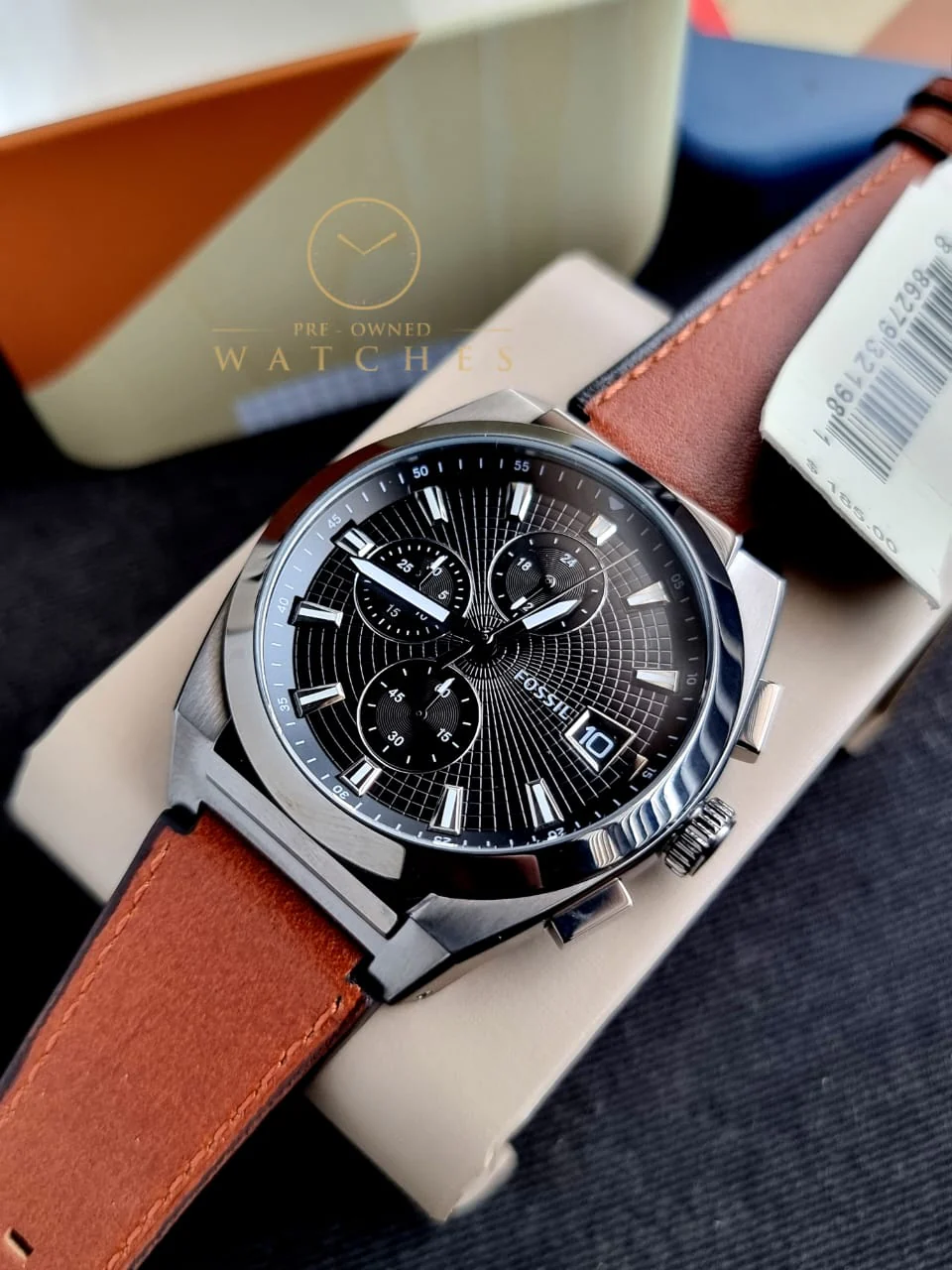 Fossil Men's Everett Stainless Steel Dress Quartz Chronograph Watch FS5799 - Image 6
