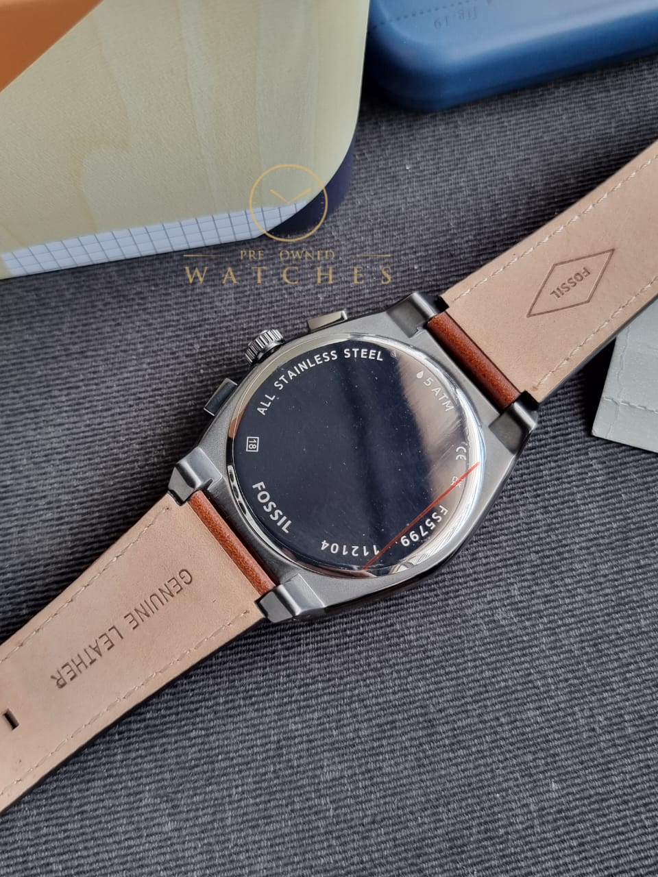 Fossil Men's Everett Stainless Steel Dress Quartz Chronograph Watch FS5799 - Image 7