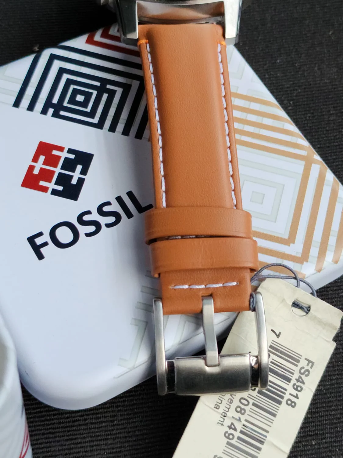 Fossil Men's FS4918 Grant Chronograph Stainless Steel Watch With Tan Leather Band - Image 7