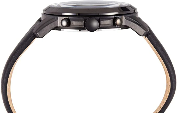 Fossil Men's Grant Quartz Stainless Steel and Leather Chronograph Watch, Color: Black (Model: FS5132) - Image 2