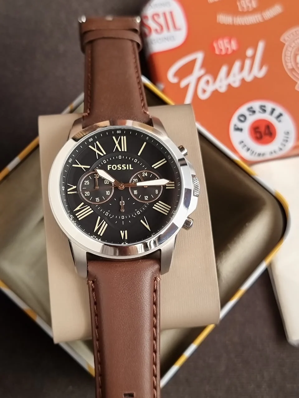Fossil Men's Grant Stainless Steel Quartz Chronograph Watch Fs4813(WITHOUT TAG ) - Image 3