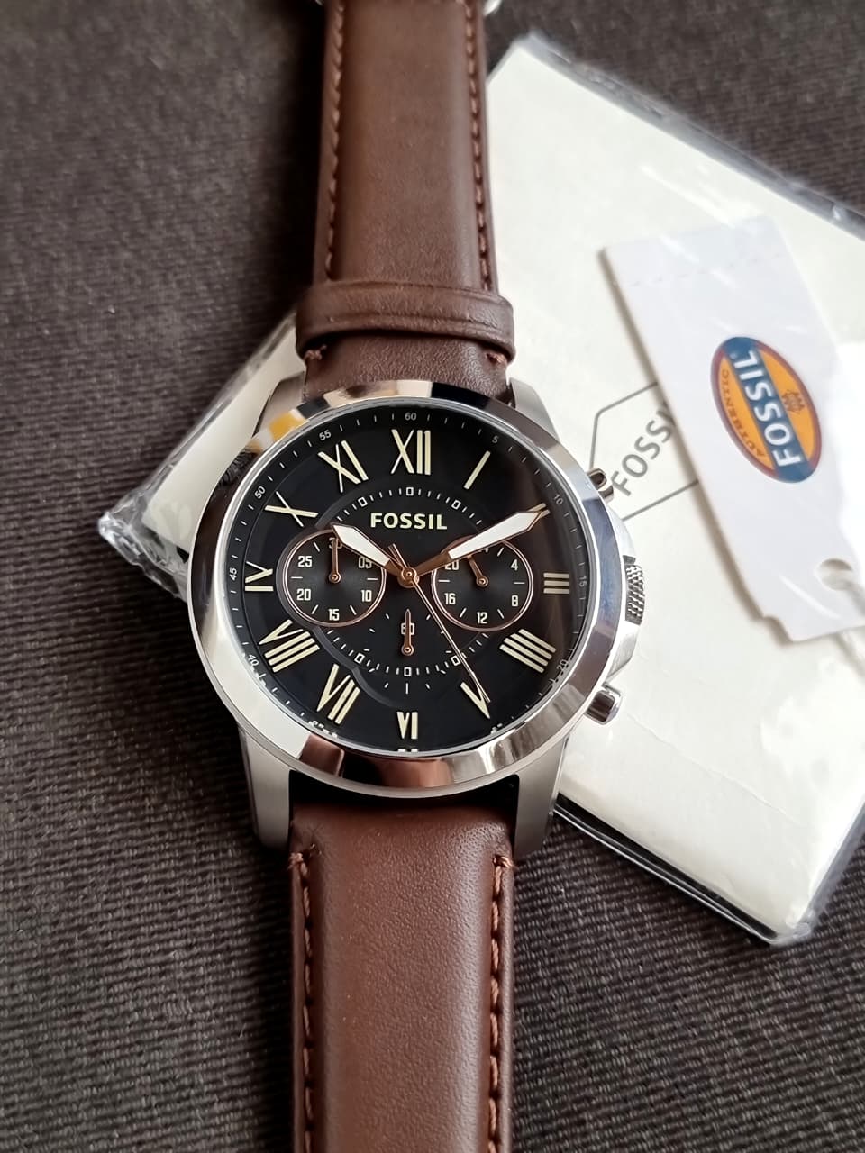 Fossil Men's Grant Stainless Steel Quartz Chronograph Watch Fs4813(WITHOUT TAG ) - Image 4
