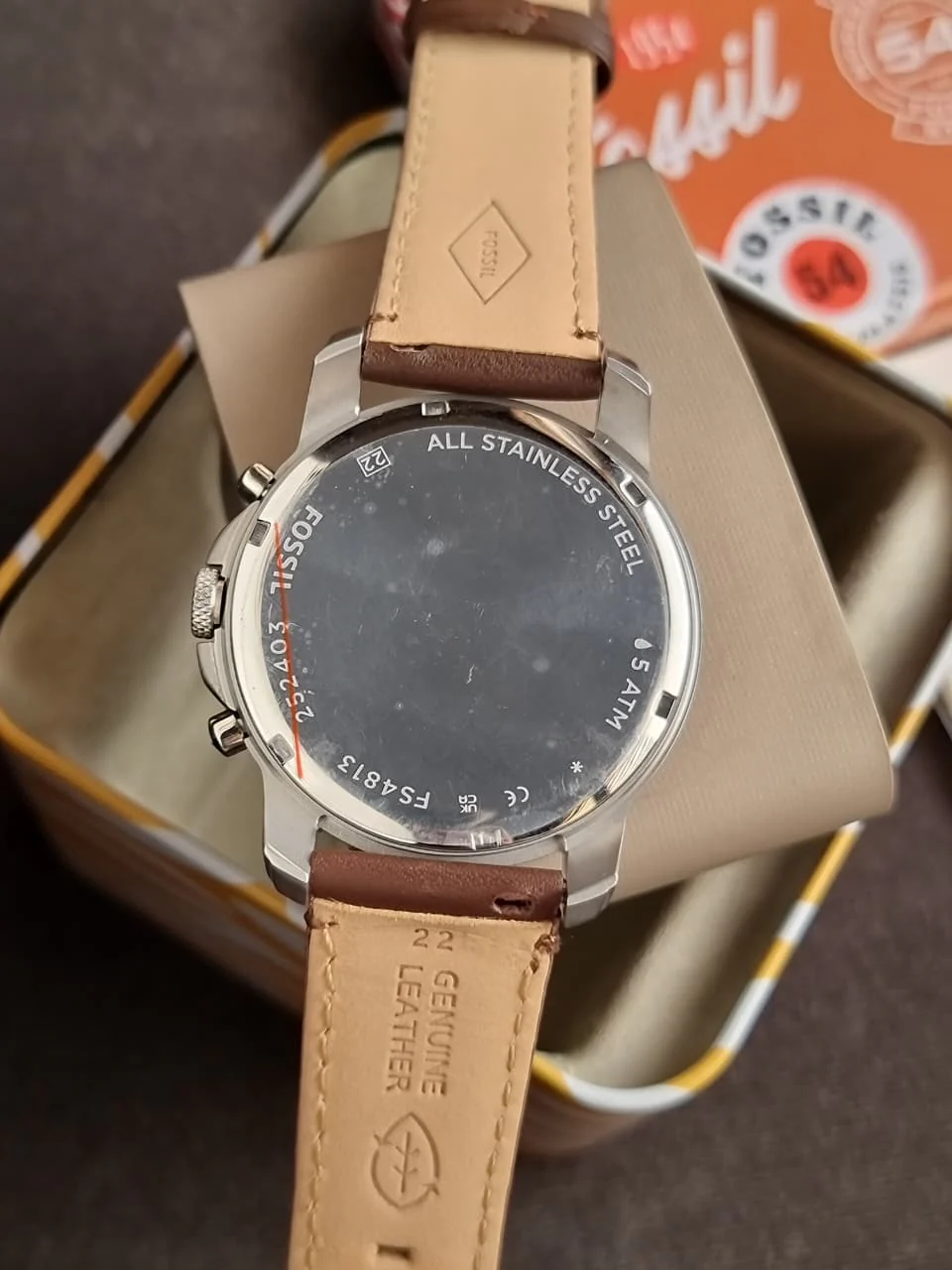 Fossil Men's Grant Stainless Steel Quartz Chronograph Watch Fs4813(WITHOUT TAG ) - Image 5
