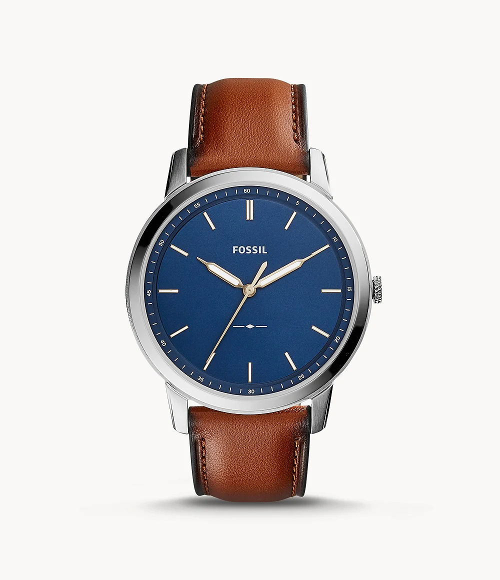 Fossil Men's Minimalist Stainless Steel Slim Casual Watch (Model: FS5304)