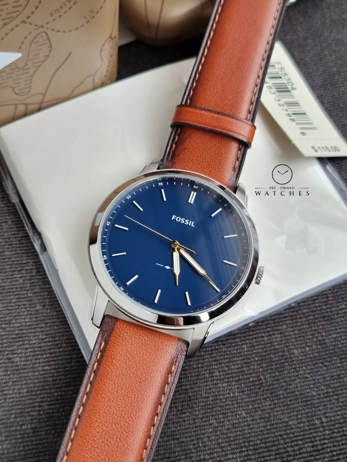 Fossil Men's Minimalist Stainless Steel Slim Casual Watch (Model: FS5304) - Image 8