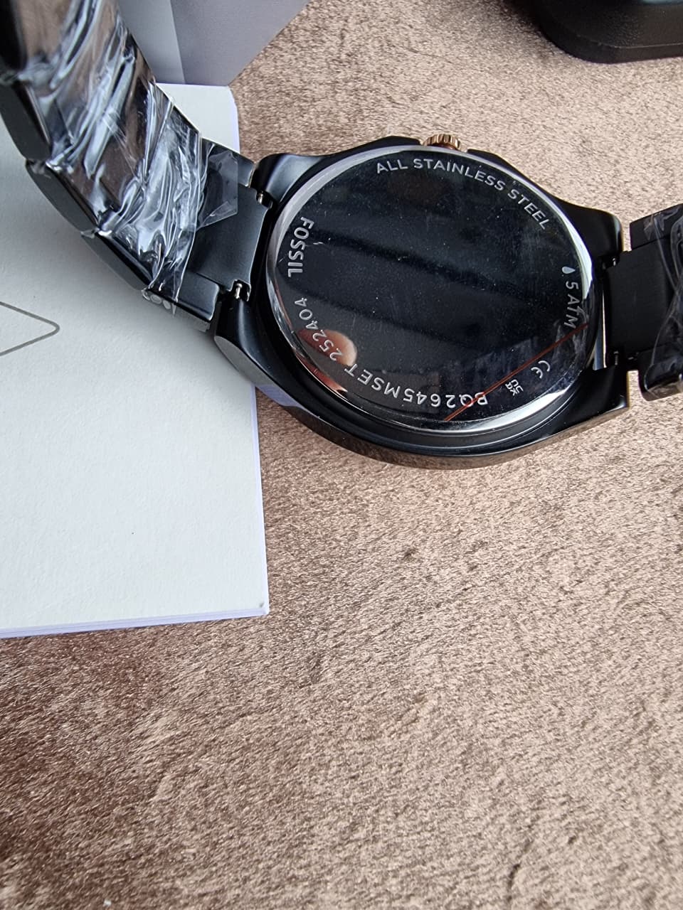Fossil Evanston His & Her Black Stainless Steel Multifunction Couple Watch Set – BQ2645SET - Image 17