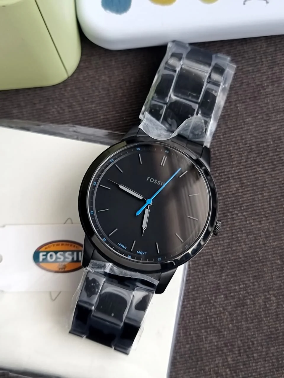 Fossil Minimalist Black Stainless Steel Black Dial Quartz Watch for Gents - FS5308 - Image 6