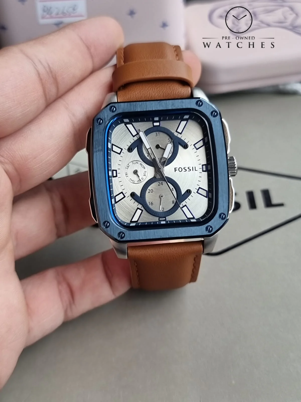 FOSSIL MULTIFUNCTION BROWN LEATHER WATCH BQ2658 - Image 9