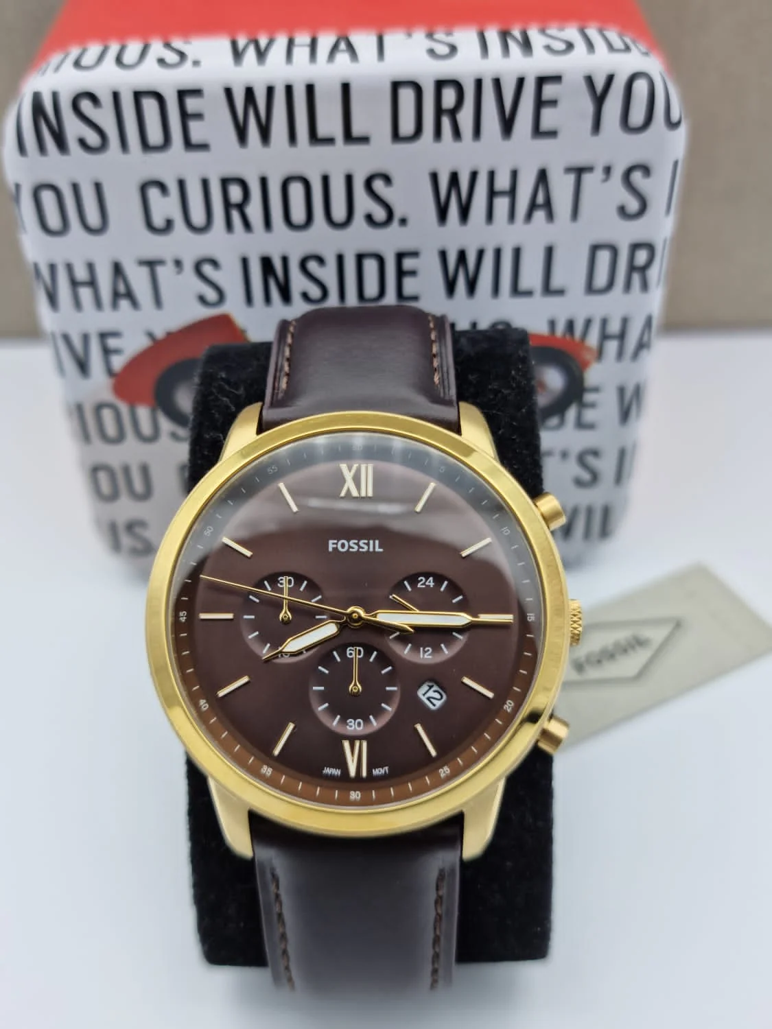 Fossil Neutra Chronograph Brown Leather Watch FS5763 - Image 7