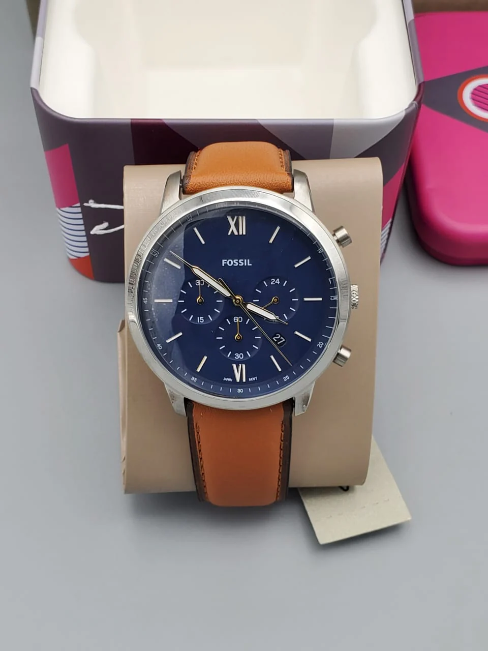 Fossil Neutra Chronograph Brown Leather Watch FS5453 - Image 2
